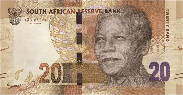 C 011 África do Sul 20 Rand Fe 1 África do Sul 20 Rand