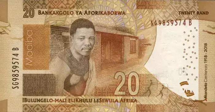 C 021 África do Sul 20 Rand Fe 3 África do Sul 20 Rand v