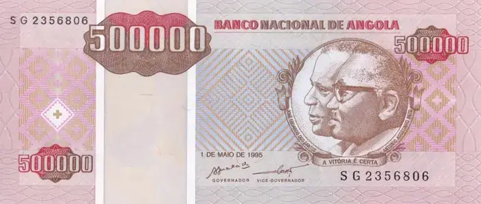 C 365 Angola 500.000 Kwanzas Reajustados Fe 1 Angola 500.000 Kwanzas Reajustados