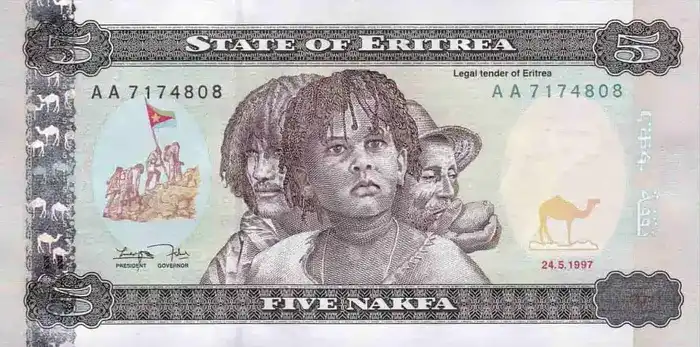 C 3711 Eritreia 5 Nakfa Fe 1 Eritreia 5 Nakfa