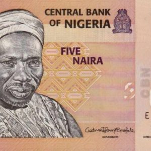 C 1012 NIGÉRIA 5 NAIRA ( POLÍMERO ) FE
