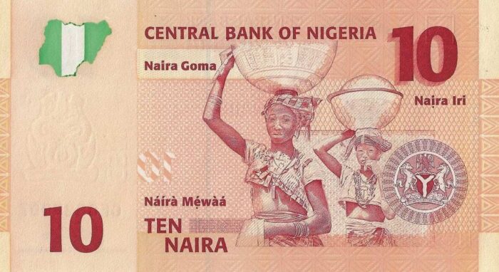 C 1013 NIGÉRIA 10 NAIRA ( PAPEL ) FE 3 C 1013 NIGÉRIA 10 NAIRA ( PAPEL ) FE - Imagem 3