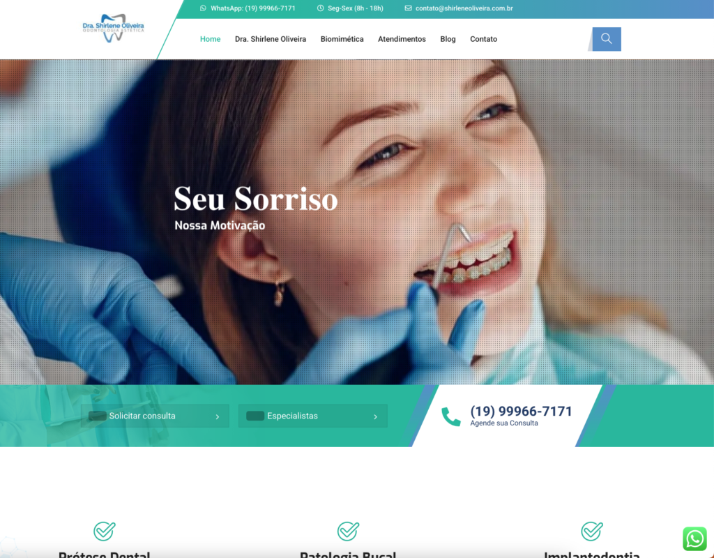 Criação de site: odontologia estética