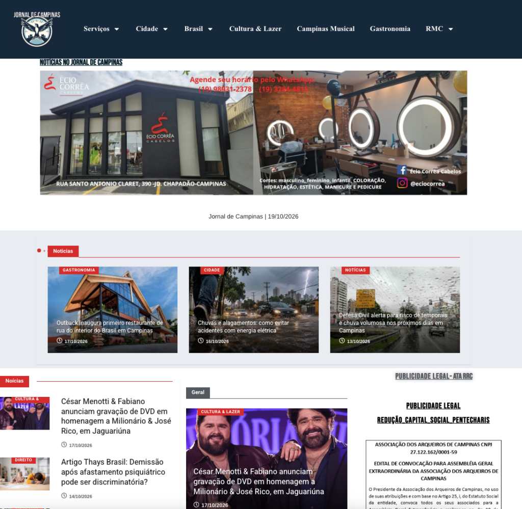 Criação de site: portal de notícias